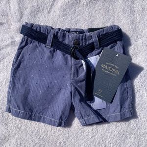 New Baby Boys Mayoral Navy Infant Shorts 6M 9M 12M